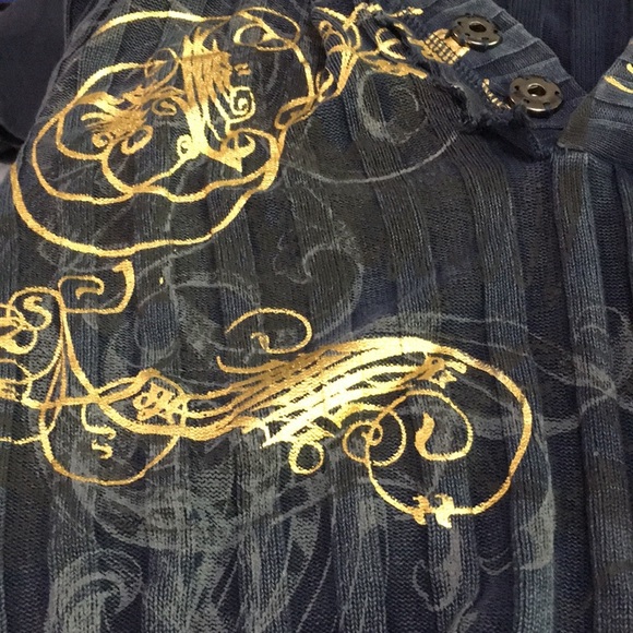 I.N.C Knitted blue pull over sweater. - Picture 10 of 11